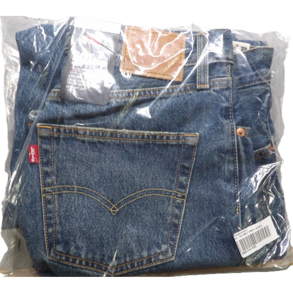 NWT Levi's 501 90s Ankle Jeans Women 30x27 Blue Straight Leg Denim Cotton Casual